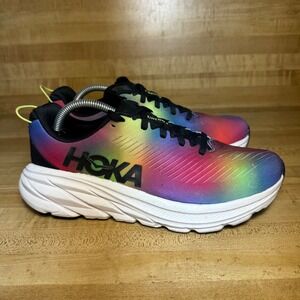 Hoka Rincon 3 Rainbow Gradient Running Shoes Womens 6.5 Black Multi excellent